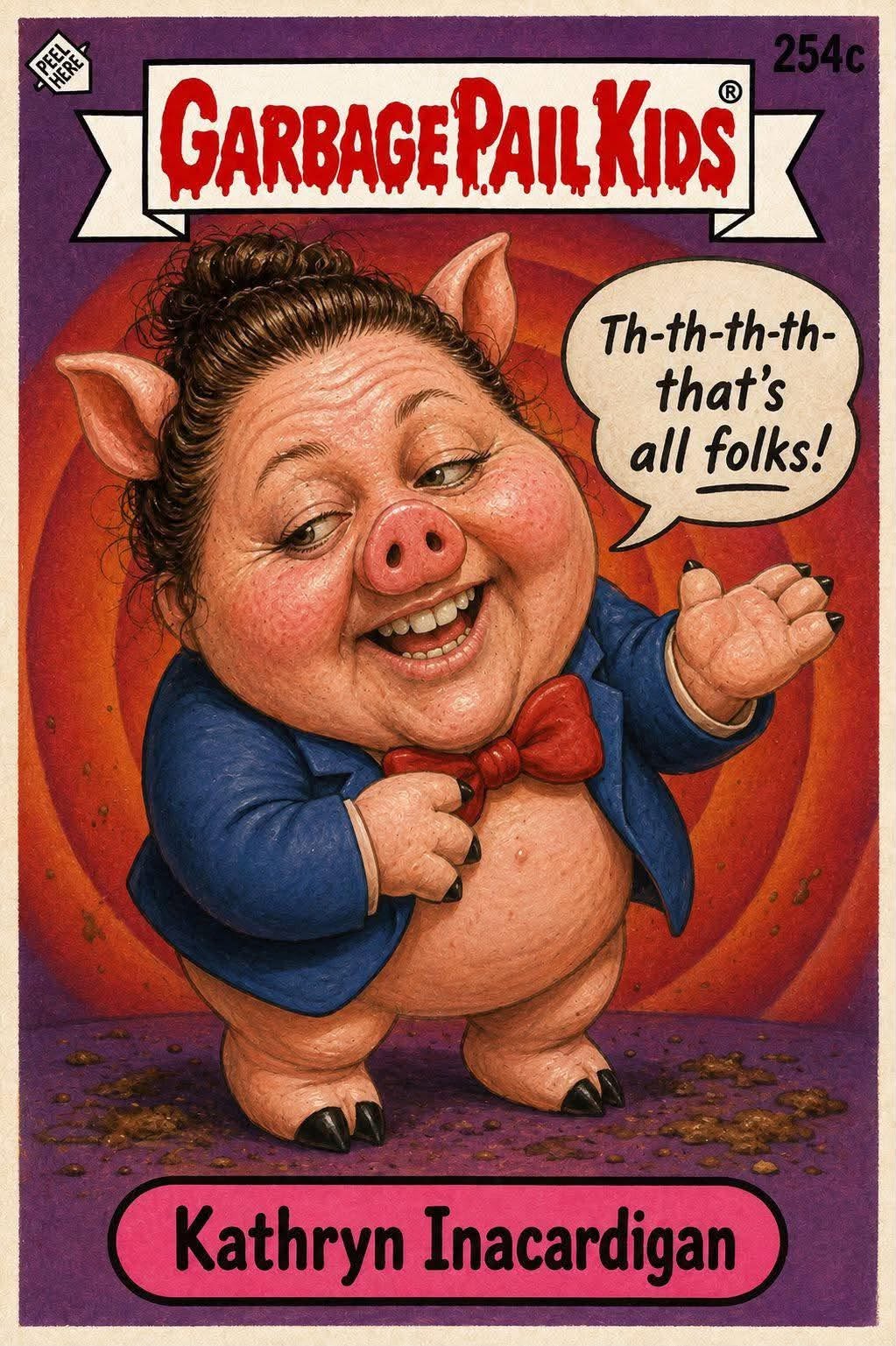Another trading-card-style caricature sent to Kathryn